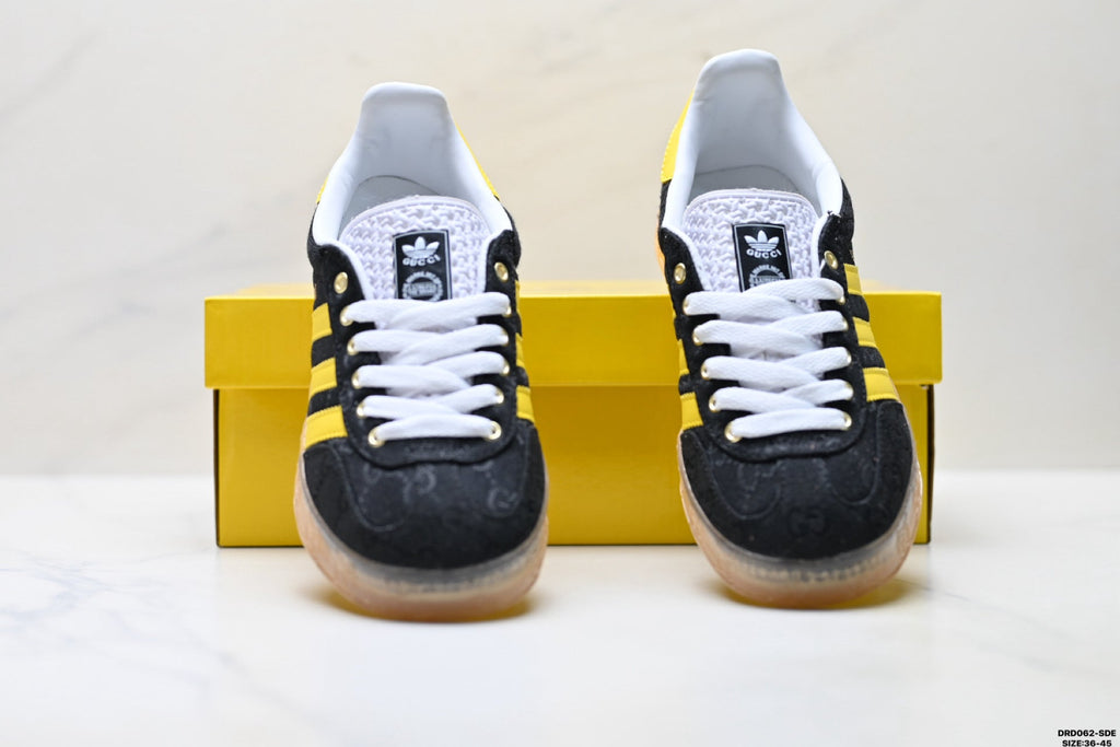 adidas x Gucci Gazelle Black Yellow Sneakers