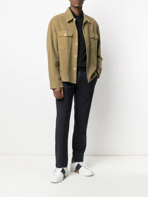 John Smedley long sleeved knitted polo shirt
