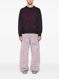 Acne Studios flocked-logo distressed jumper