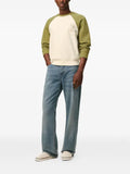 AMI Paris Ami De Coeur two-tone crochet sweater