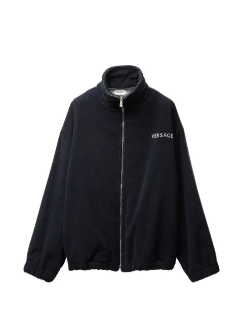 Versace Home cotton-terry jacquard zip sweatshirt