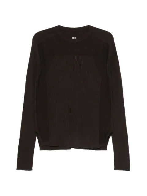 Rick Owens Ribbed Geo panelled sweater