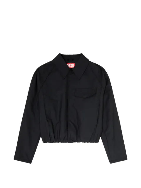 Diesel raglan-sleeve gathered bomber jacket