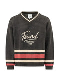 FOUND logo-embroidered striped sweater