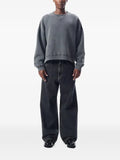 Sunflower cropped washed-fleece sweater