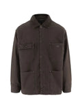 Emporio Armani logo-plaque cotton jacket