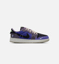 Air Jordan 1 Low OG | Big Kids' Lifestyle Shoe | Regency Purple/Steam Green/Black/Dark Raisin/Sunrise/Light Silver