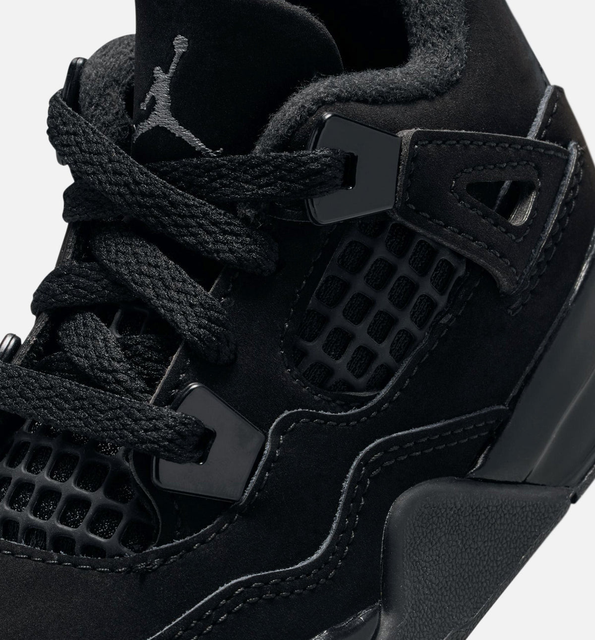Air Jordan 4 Retro Black Cat – Infant & Toddler Lifestyle Shoe | Black/Light Graphite