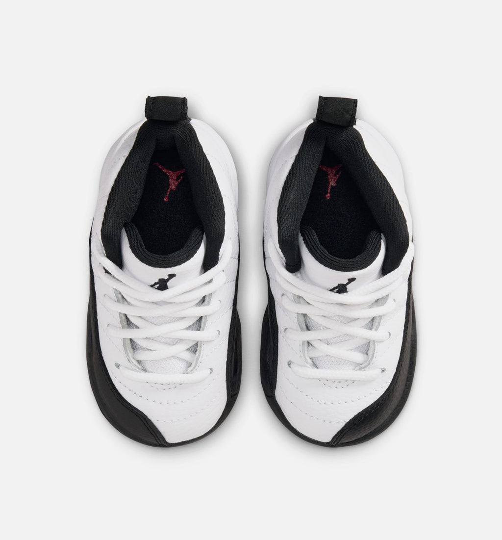 Air Jordan 12 Retro Taxi Infant/Toddler Lifestyle Shoe – White/Black/Taxi