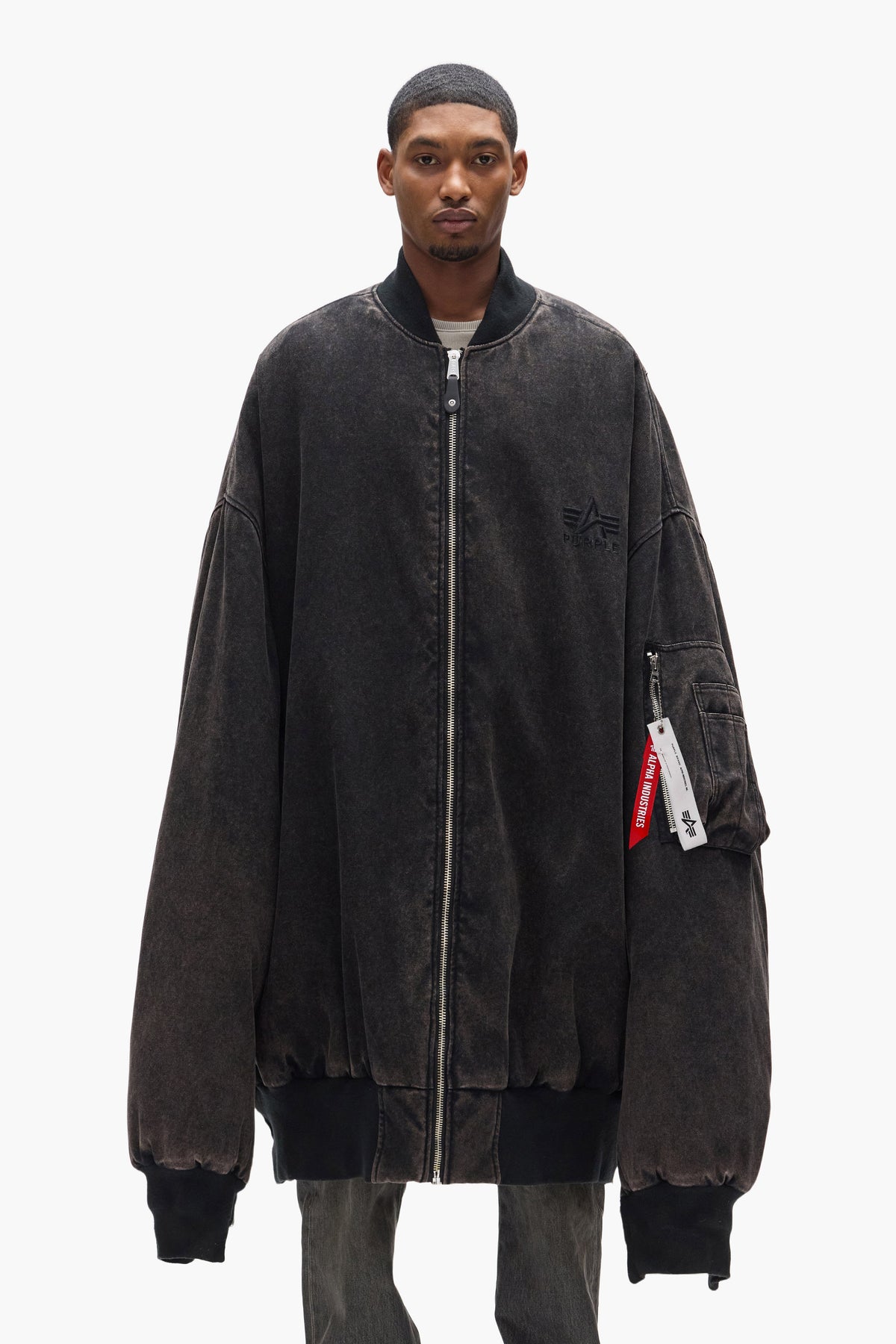 Purple X Alpha Industries Giant Bomber