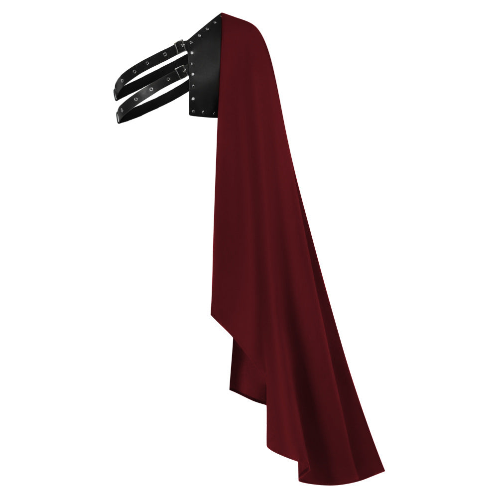 Halloween Medieval Knight Single Shoulder Cape Fantasy Cosplay Shawl