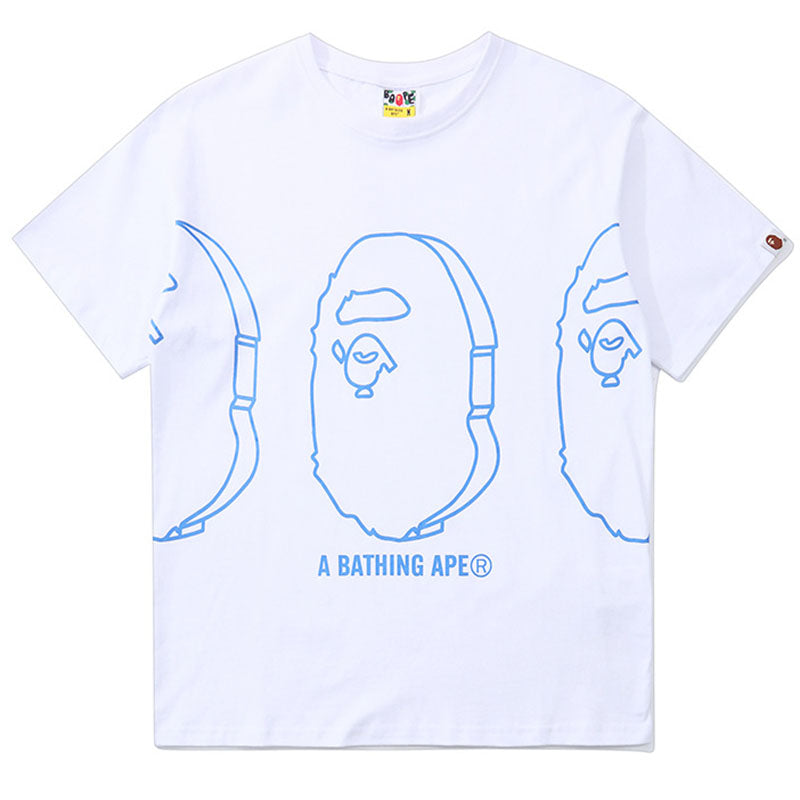 BAPE Triple Outline Ape Head Men's T-Shirt - Black