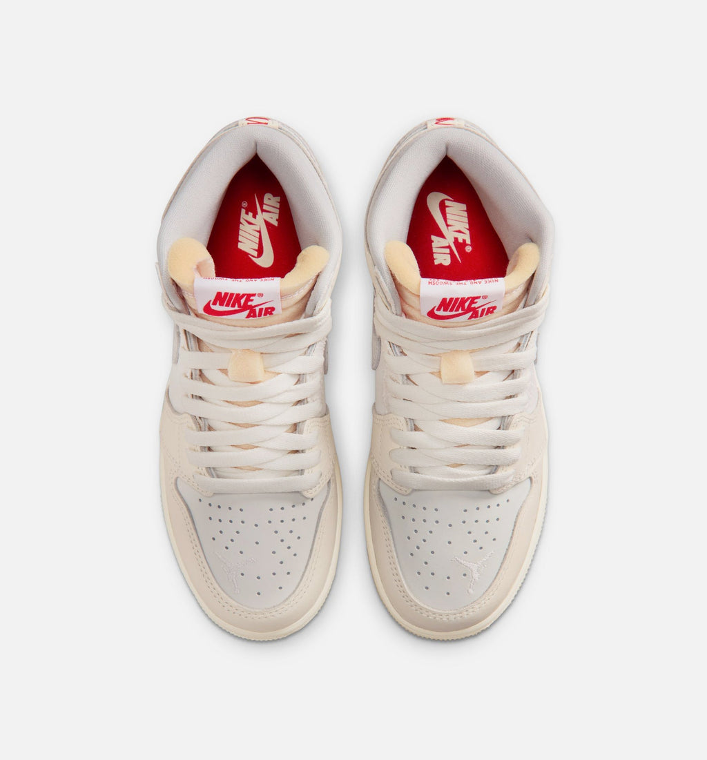 Air Jordan 1 Retro High OG Sail Grade School Lifestyle Shoe - Sail/University Red/Pale Ivory/Coconut Milk/Phantom