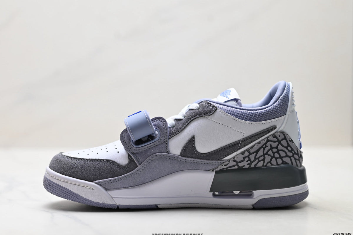 Jordan Legacy 312 Low White Wolf Grey Purple Sneakers