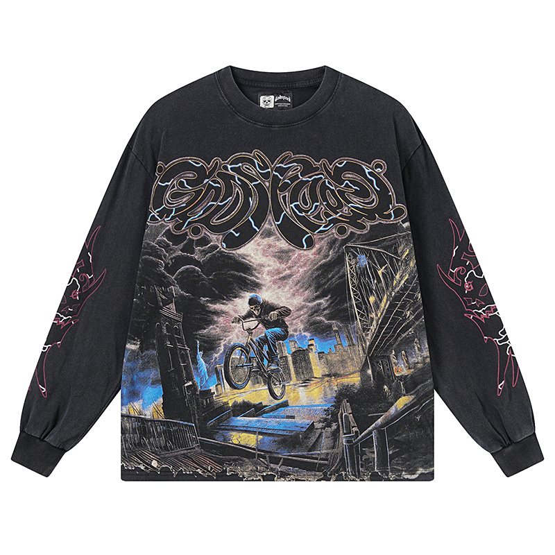 Godspeed Bicycle City Storm Long-Sleeve T-Shirt