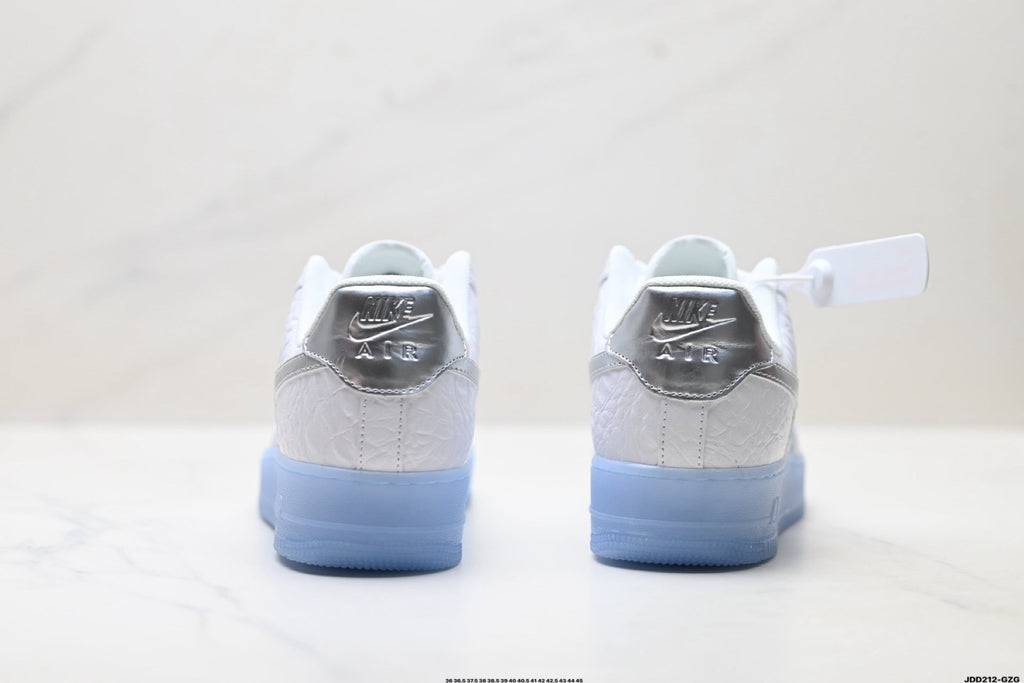 Nike Air Force 1 Low White Ice Blue Unisex Sneakers Style 06
