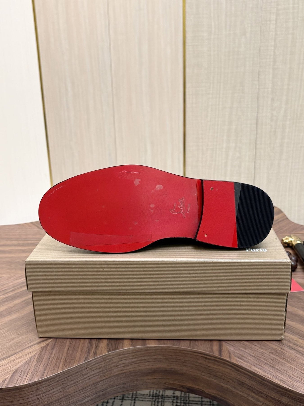 Black Lace-Up Dress Shoes with Red Lining