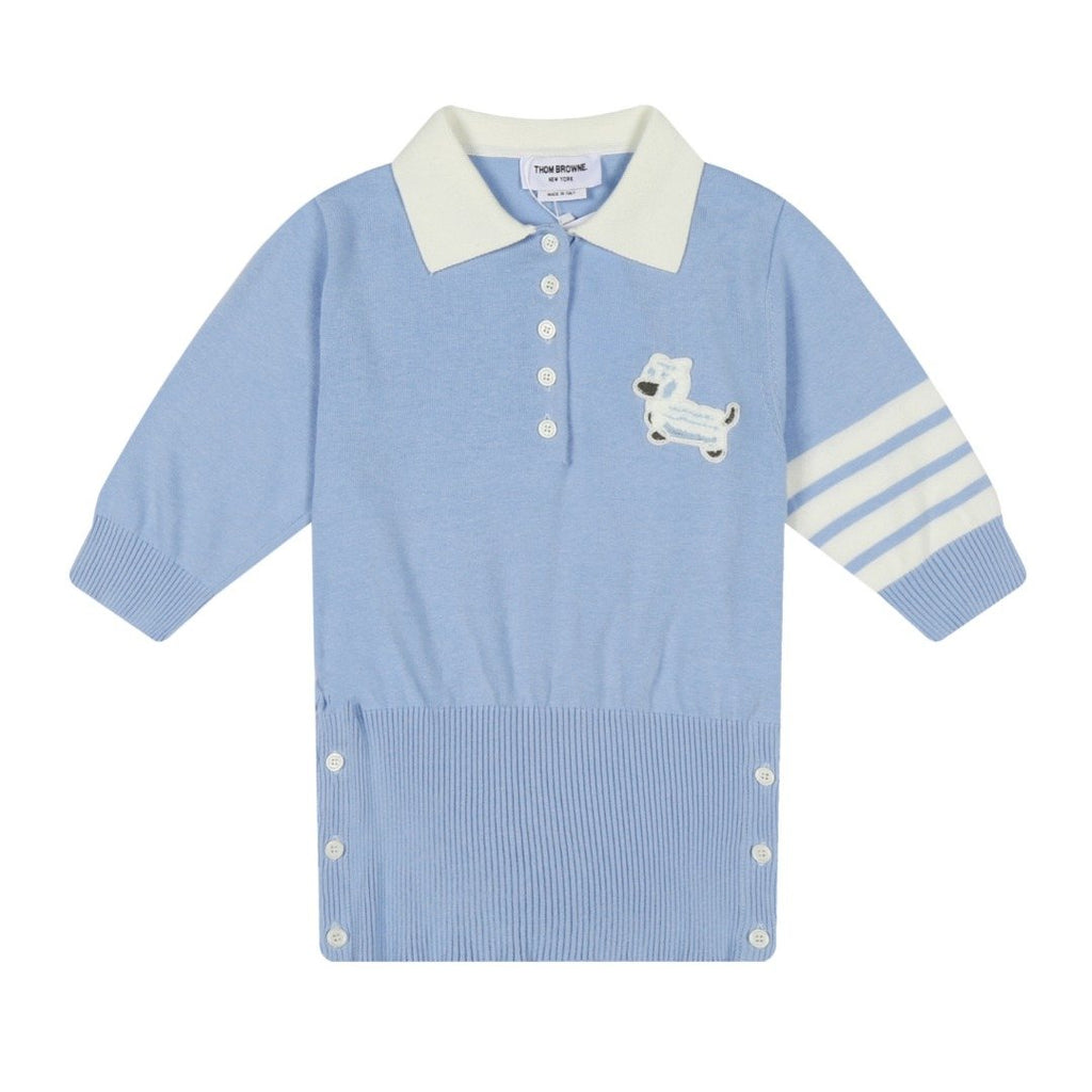 Thom Browne Dog Motif Knit Polo Shirt