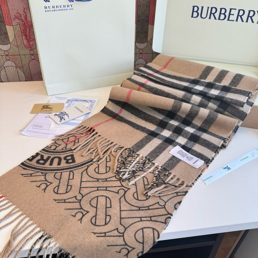 Burberry Reversible Check Monogram Scarf