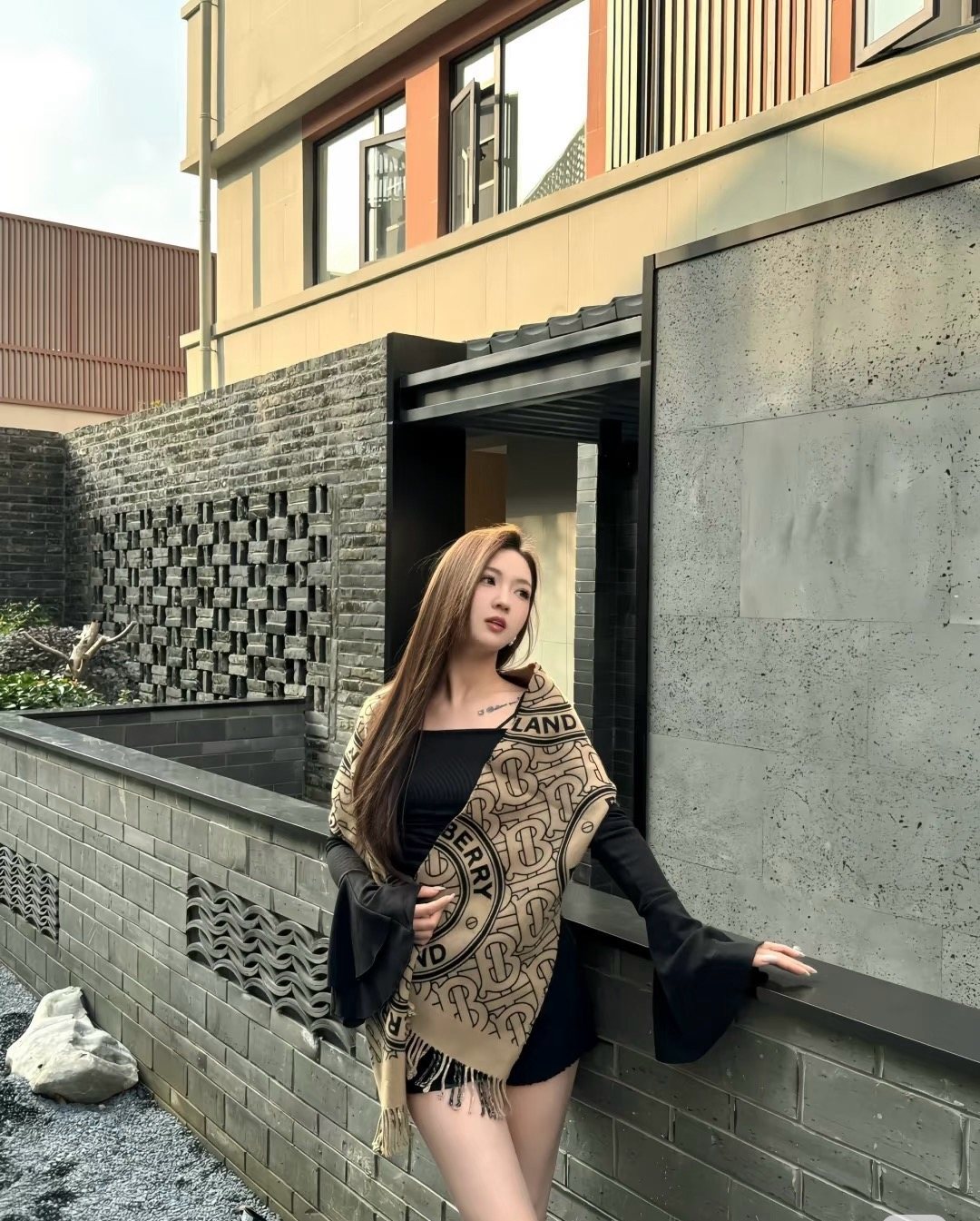 Burberry Reversible Check Monogram Scarf