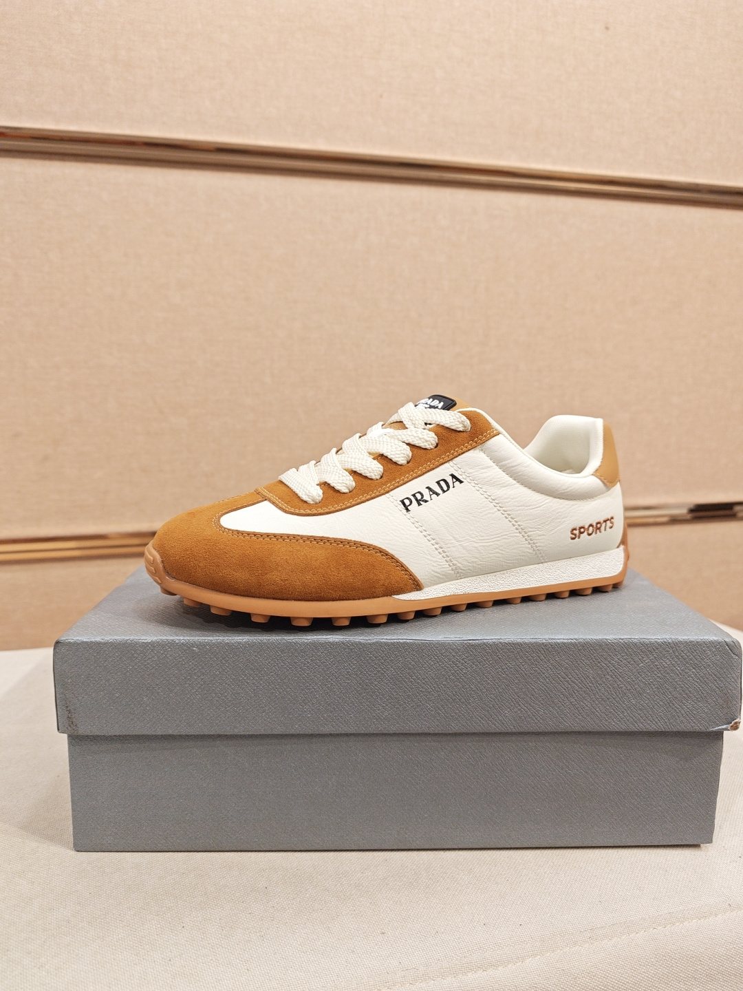 Prada Paneled Low-Top Sneakers