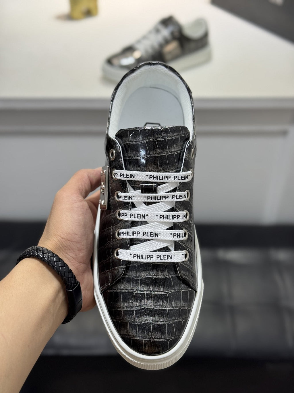 Philipp Plein Men's Textured Low-Top Sneakers - Textured Patterned Upper