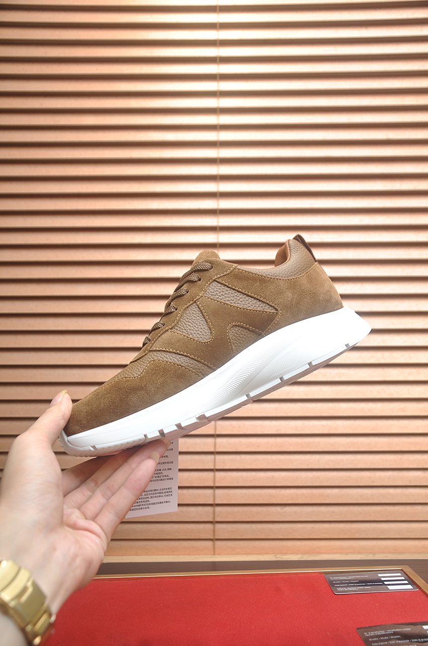 Zegna Men's Low-Top Panel Sneakers