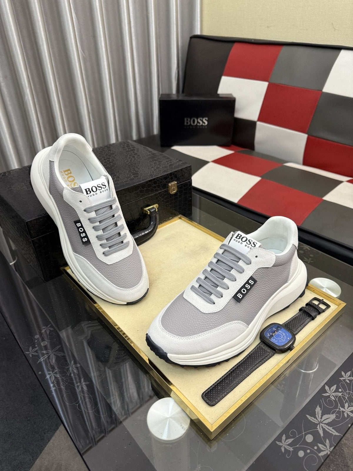 BOSS Men's Panel Low-Top Sneakers