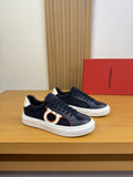 Ferragamo Contrast-Trim Low-Top Sneakers