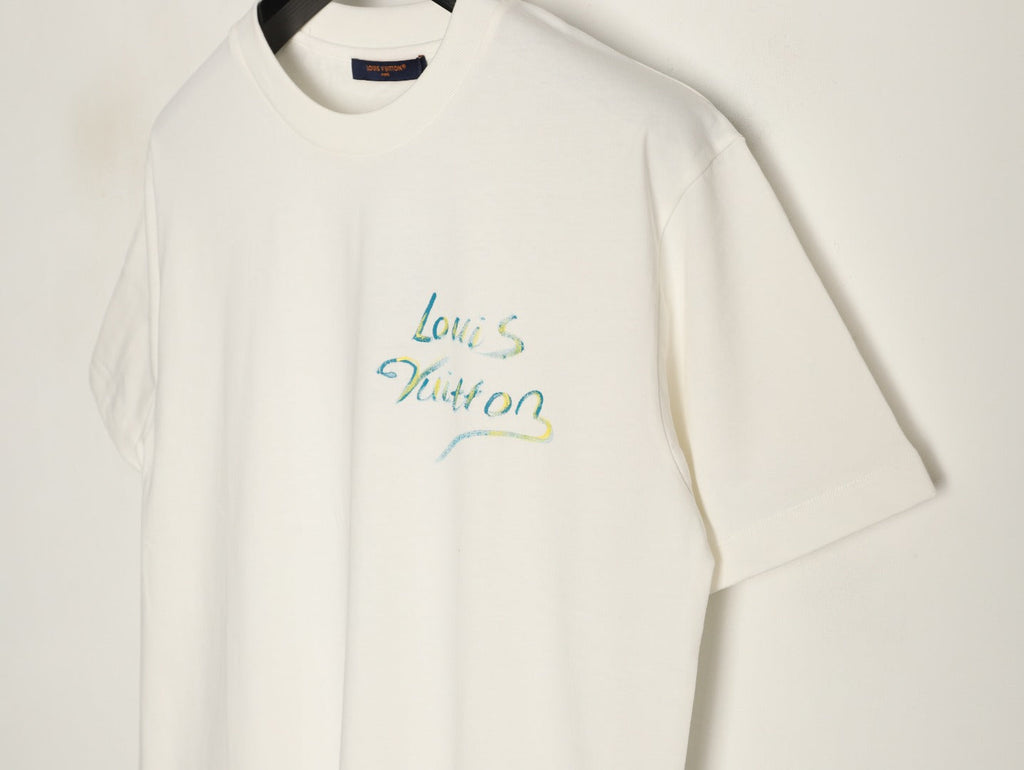 Louis Vuitton Watercolor Fireworks Graphic T-Shirt - Ivory